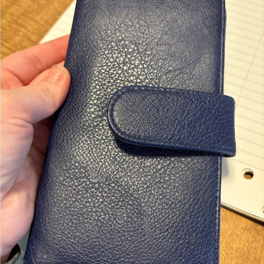 Blue Leather Wallet